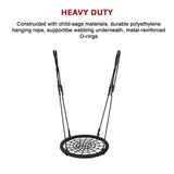 NNEDSZ Kids Rope Swing Round Outdoor Birds Crows Nest Spider Web Swing Seat 65cm