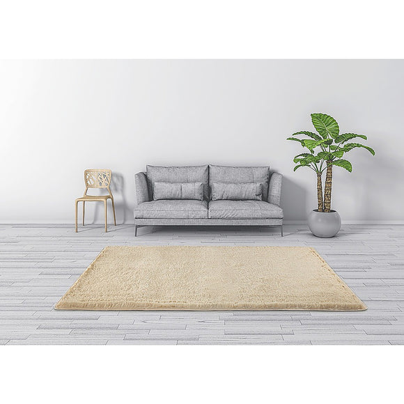NNEDSZ 230x160cm Floor Rugs Large Shaggy Rug Area Carpet Bedroom Living Room Mat - Beige