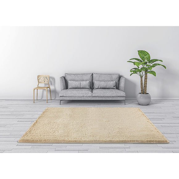 NNEDSZ 230x200cm Floor Rugs Large Shaggy Rug Area Carpet Bedroom Living Room Mat - Beige