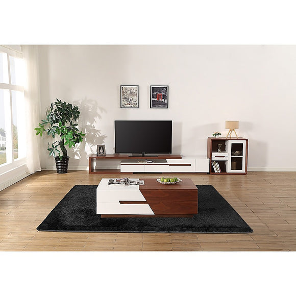 NNEDSZ 200x140cm Floor Rugs Large Shaggy Rug Area Carpet Bedroom Living Room Mat - Black