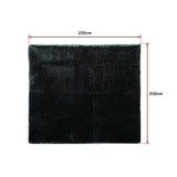 NNEDSZ 230x200cm Floor Rugs Large Shaggy Rug Area Carpet Bedroom Living Room Mat - Black