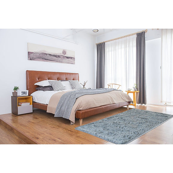 NNEDSZ 230x160cm Floor Rugs Large Shaggy Rug Area Carpet Bedroom Living Room Mat - Grey