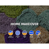 NNEDSZ 230x200cm Floor Rugs Large Shaggy Rug Area Carpet Bedroom Living Room Mat - Grey