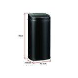 NNEDSZ 68L Motion Sensor Bin Automatic Stainless Steel Kitchen Rubbish Trash - Black