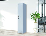 NNEDSZ lock One-Door Office Gym Shed Clothing Locker Cabinet Grey