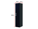 NNEDSZ Combination Lock One-Door Office Gym Shed Clothing Locker Cabinet Black