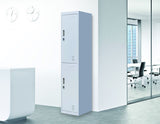 NNEDSZ lock 2-Door Vertical Locker for Office Gym Shed School Home Storage Grey