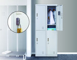 NNEDSZ lock 2-Door Vertical Locker for Office Gym Shed School Home Storage Grey