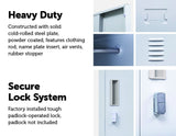 NNEDSZ lock 2-Door Vertical Locker for Office Gym Shed School Home Storage Grey