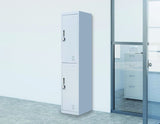 NNEDSZ Combination Lock 2-Door Vertical Locker for Office Gym Shed School Home Storage Grey