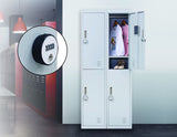 NNEDSZ Combination Lock 2-Door Vertical Locker for Office Gym Shed School Home Storage Grey