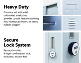 NNEDSZ Combination Lock 2-Door Vertical Locker for Office Gym Shed School Home Storage Grey