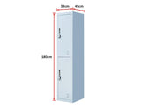 NNEDSZ Combination Lock 2-Door Vertical Locker for Office Gym Shed School Home Storage Grey