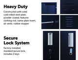 NNEDSZ Lock 2-Door Vertical Locker for Office Gym Shed School Home Storage Black