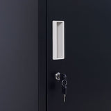 NNEDSZ Lock 2-Door Vertical Locker for Office Gym Shed School Home Storage Black