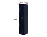 NNEDSZ Lock 2-Door Vertical Locker for Office Gym Shed School Home Storage Black