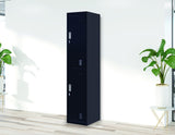 NNEDSZ lock 2-Door Vertical Locker for Office Gym Shed School Home Storage Black