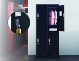 NNEDSZ lock 2-Door Vertical Locker for Office Gym Shed School Home Storage Black