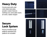 NNEDSZ lock 2-Door Vertical Locker for Office Gym Shed School Home Storage Black