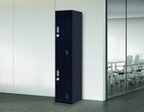 NNEDSZ Combination Lock 2-Door Vertical Locker for Office Gym Shed School Home Storage Black