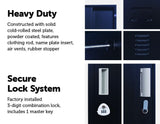 NNEDSZ Combination Lock 2-Door Vertical Locker for Office Gym Shed School Home Storage Black