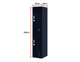 NNEDSZ Combination Lock 2-Door Vertical Locker for Office Gym Shed School Home Storage Black