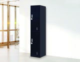 NNEDSZ Combination Lock 2-Door Vertical Locker for Office Gym Shed School Home Storage Black