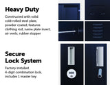 NNEDSZ Combination Lock 2-Door Vertical Locker for Office Gym Shed School Home Storage Black