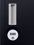 NNEDSZ Combination Lock 2-Door Vertical Locker for Office Gym Shed School Home Storage Black