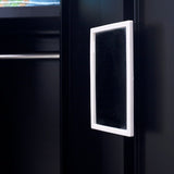NNEDSZ Combination Lock 2-Door Vertical Locker for Office Gym Shed School Home Storage Black