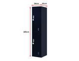 NNEDSZ Combination Lock 2-Door Vertical Locker for Office Gym Shed School Home Storage Black