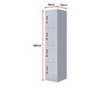 NNEDSZ lock 4 Door Locker for Office Gym Grey