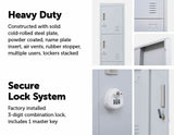 NNEDSZ Combination Lock 4 Door Locker for Office Gym Grey