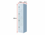 NNEDSZ Combination Lock 4 Door Locker for Office Gym Grey