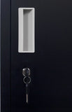 NNEDSZ Lock 4-Door Vertical Locker for Office Gym Shed School Home Storage Black