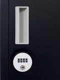 NNEDSZ Combination Lock 4 Door Locker for Office Gym Black