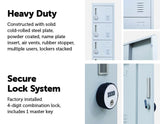 NNEDSZ Combination Lock 6-Door Locker for Office Gym Shed School Home Storage Grey