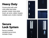 NNEDSZ Lock 6-Door Locker for Office Gym Shed School Home Storage Black