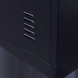 NNEDSZ Lock 6-Door Locker for Office Gym Shed School Home Storage Black