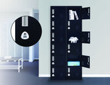 NNEDSZ Combination Lock 6-Door Locker for Office Gym Shed School Home Storage Black
