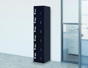 NNEDSZ Combination Lock 6-Door Locker for Office Gym Shed School Home Storage Black