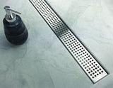 NNEDSZ Bathroom Shower Stainless Steel Grate Drain w/Centre outlet Floor Waste Square Pattern