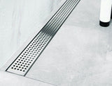 NNEDSZ Bathroom Shower Stainless Steel Grate Drain w/Centre outlet Floor Waste Square Pattern