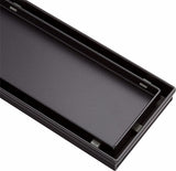 NNEDSZ Tile Insert Bathroom Shower Black Grate Drain w/Centre outlet Floor Waste