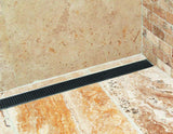 NNEDSZ Bathroom Shower Black Grate Drain w/Centre outlet Floor Waste Square Pattern