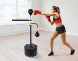 NNEDSZ Standing Punching Bag Speedball Boxing Reflex Training Target Dummy Gym Black