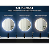 NNEDSZ 80cm LED Wall Mirror Bathroom Mirrors Light Decor Round