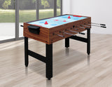 NNEDSZ 4FT 3-in-1 Games Foosball Soccer Hockey Pool Table Table