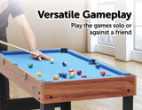 NNEDSZ 4FT 3-in-1 Games Foosball Soccer Hockey Pool Table Table