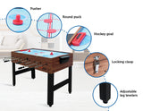 NNEDSZ 4FT 3-in-1 Games Foosball Soccer Hockey Pool Table Table